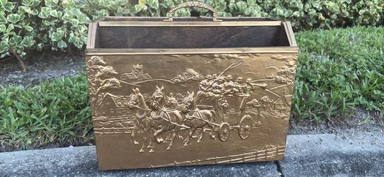 Vintage Brass Magazine Holder