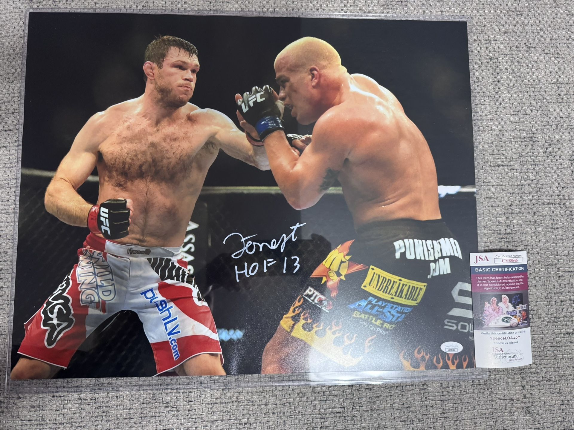 Forest Griffin Signed Autograph 16x20 Photo - UFC Fighter - JSA Coa