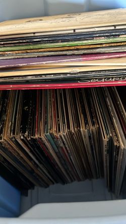 Record albums Music large lot 2 full bins