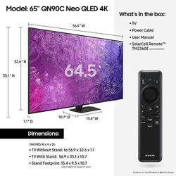 SAMSUNG 65" QN65QN90CAFXZA QLED 4K TV 