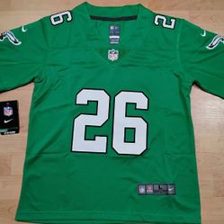 Youth Sizes! Saquon Barkley Kelly Green Philadelphia Eagles Jersey 