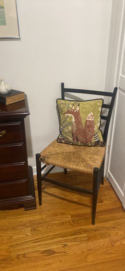 Ladder back chair with rush seat
