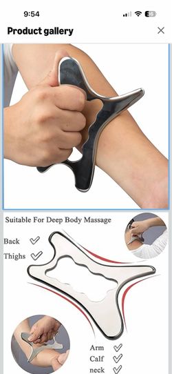 Mikako Stainless Steel Scraping Gua Sha Tools Massage Tool, Muscle Scraper Tool, IASTM Massage Tools for Relaxing Soft Tissue, Reduce Head, Neck, Back