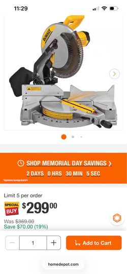 DEWALT 15 amps 12 in. Single Bevel Corded Compound Miter Saw