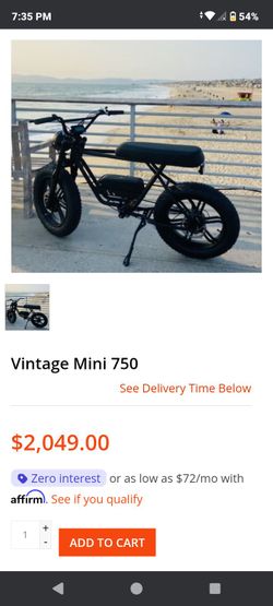 Vintage mini 750 ebike