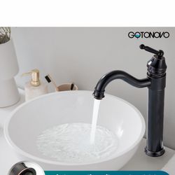 Bathroom Vessel Sink Faucet Oil Rubbed with POP UP Drain Single Lever Handle 1 Hole    A9  black& gold &  chrome