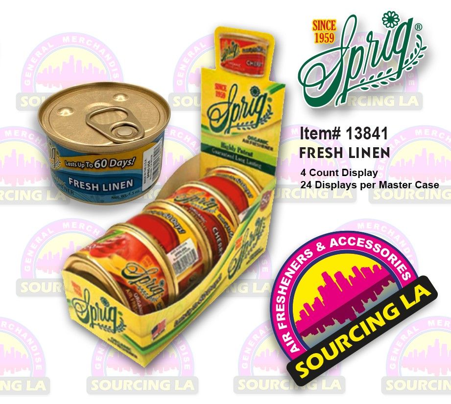 Sprig Canister Air Freshener, Made in the USA Since 1959 - Fresh Linen