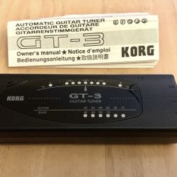 Vintage Korg GT-3 Automatic Tuner for Guitar/Bass