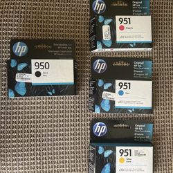 Ink Cartridges HP NEW. Black, Red, Blue, Yellow