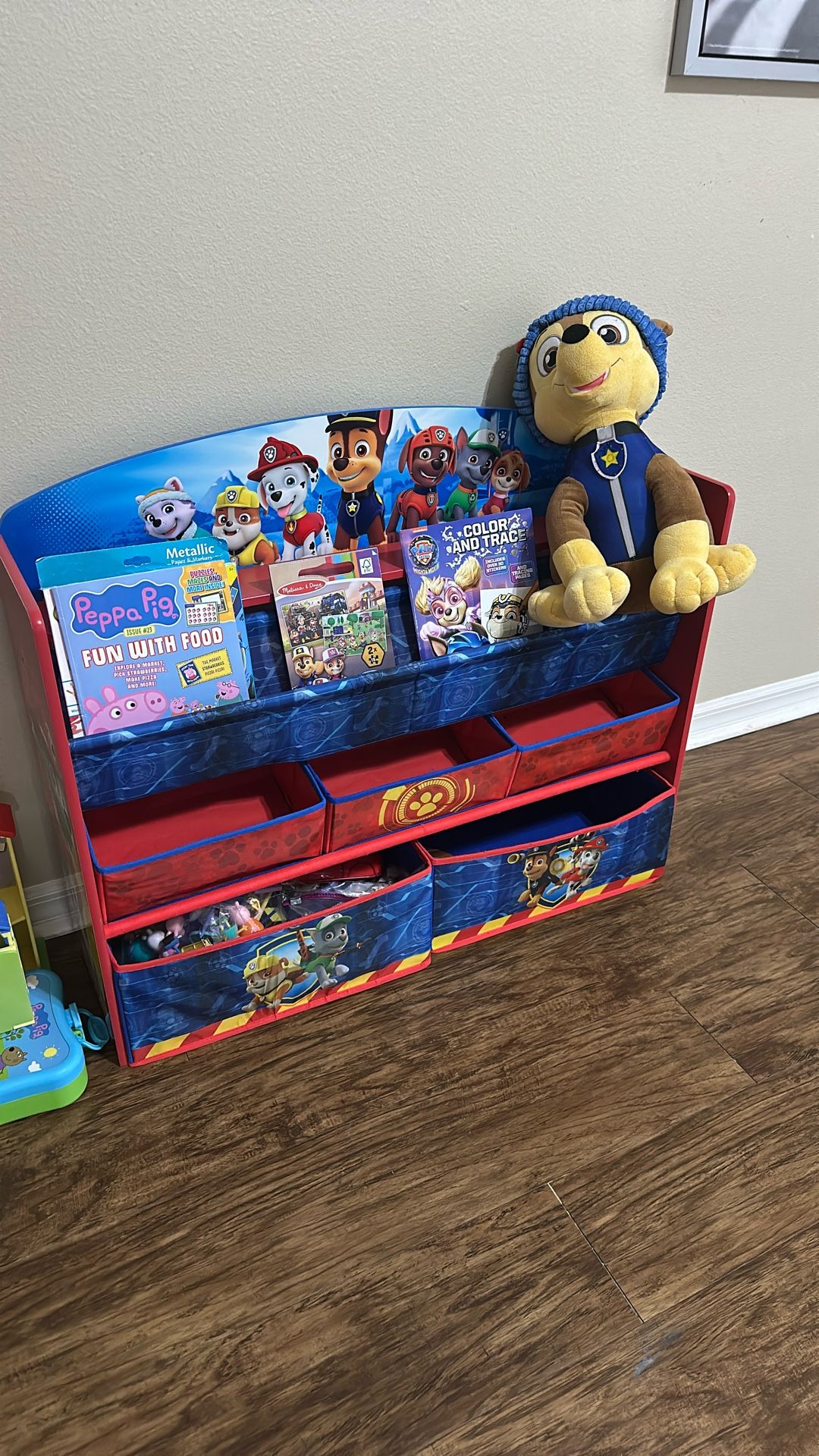 Paw Patrol Toy Organizer Included With Books And Stuffed Animal