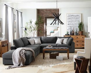 Brand New Grey Super Plush Modular Sectional Sofa (Pillows Included)