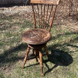 antique Victorian piano stool