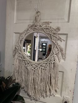 Bohemian Macrame Mirror.