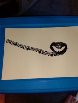 Black Music Score Lace Trim 2 Yds.