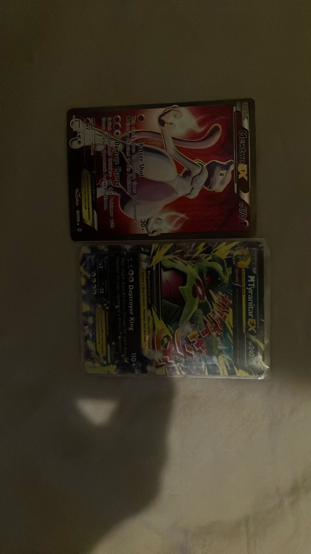 Old Pokémon Cards Mewtwo Ex And Mtranitar Ex