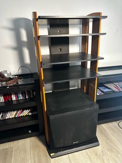 Vintage Sony Component Rack + FREE Sony Subwoofer – $80 OBO”.