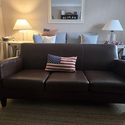 Brown Leather Sofa/chair