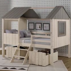 Kids Full Size Bed Solid Wood New 