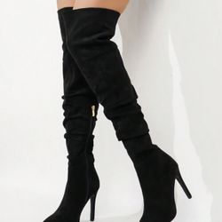 Knee Heels Boots Size 5.5
