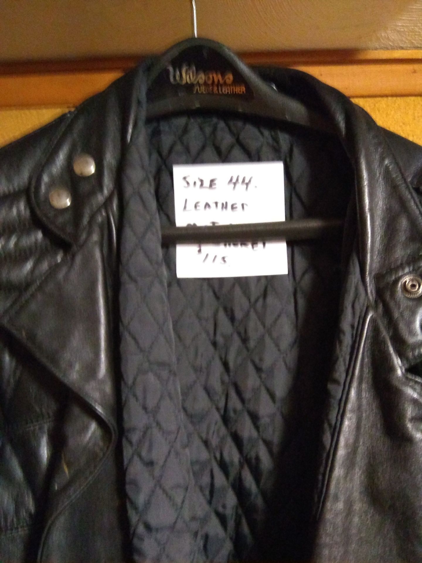 Leather motorcycle jacket