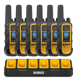 DEWALT DXFRS800 FRS Walkie Talkies, 2W, 6 Pack with Gang Charger
22 channels