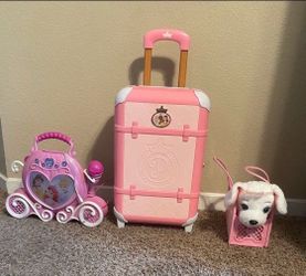 Style Collection Disney Princess Deluxe Suitcase, Puppy and Tote, Sing Along Boombox