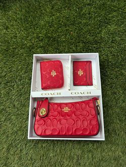 Red coach bag