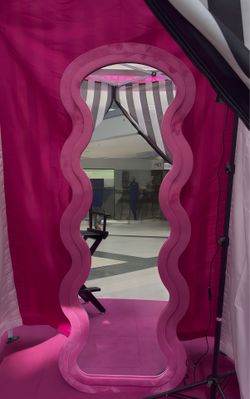 Wavy Pink FULL LENGTH FLOOR MIRROR 63"x24"