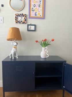 Navy Blue Metal Locker Storage Cabinet