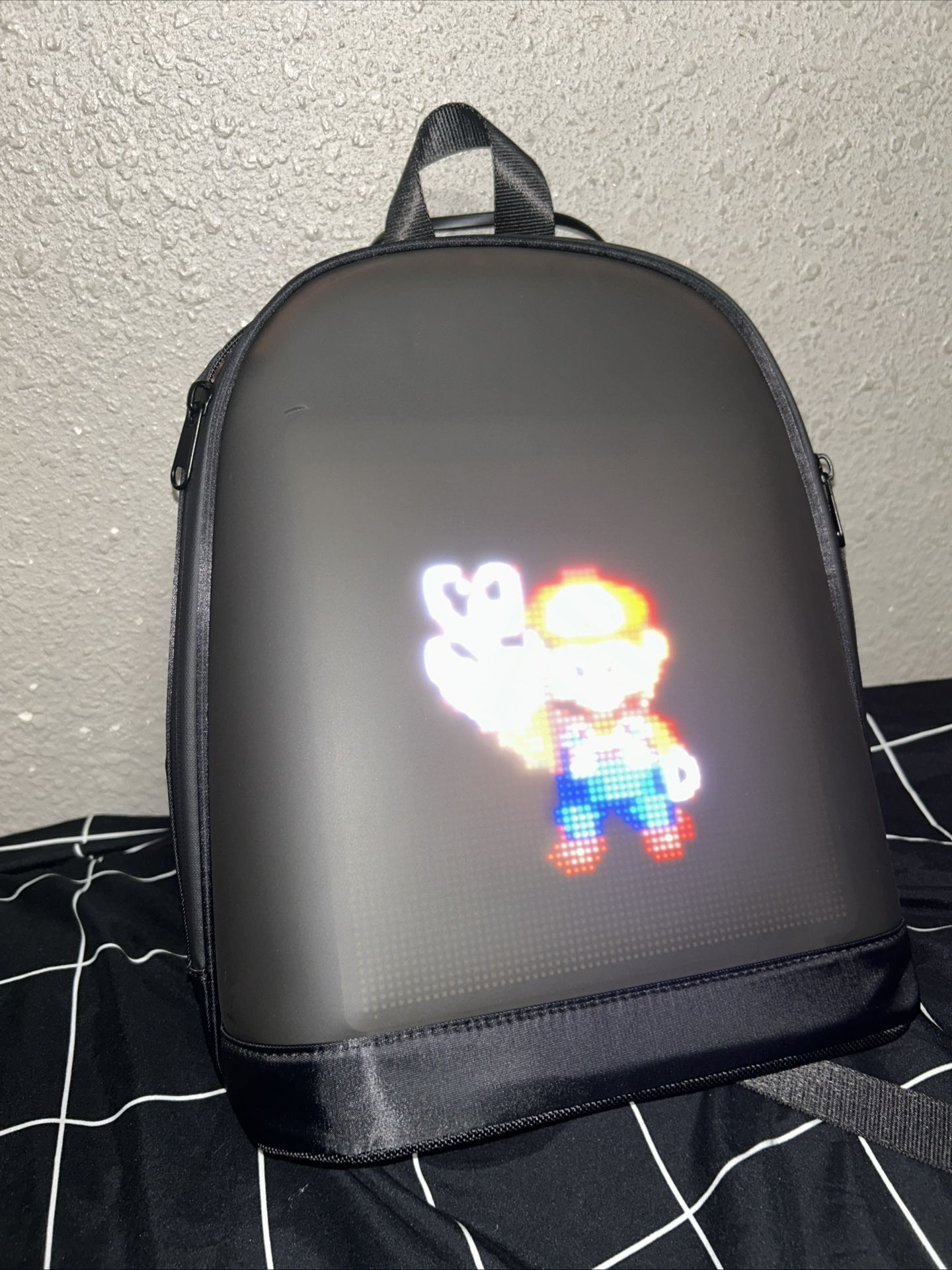 LED Backpack with Bluetooth and WiFi installed with manual inside