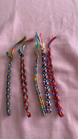 Striped friendship bracelets