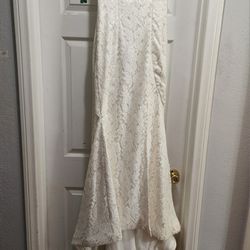 Blush JLM Ivory Wedding Dress W/ Veil (Size 6)
