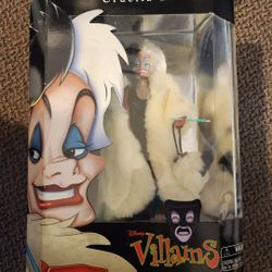 Mint In Box Disney Villains Cruella De Vil Doll Theme Park Figurine 