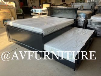 Full Twin Trundle and 2 Foam Mattresses