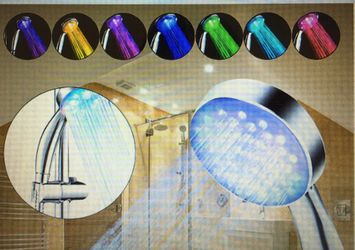 Show head — Multiple colored led light, powered by water flow