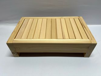 Cedar Sauna Step Stool / Footrest – 20” × 12”