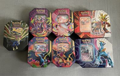 Sealed pokemon card tins