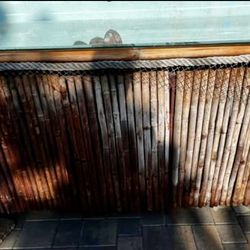 Custom Tiki/Nautical Table/Storage Cart