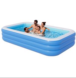 Rectangular Inflatable Family Pool, 103" X 65" X 22"