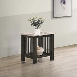 Brand New End Table Faux Marble 