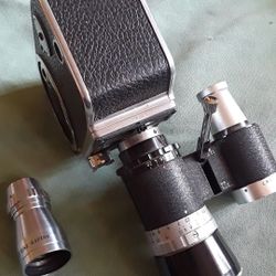 Bolex 8mm movie camera w rare zoom lens + lens
