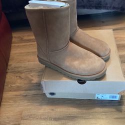New! UGG Classic II Genuine Shearling Lined Shirt Boots Size 8