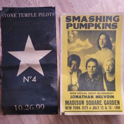 2 Original Promotional Concert Posters. Vintage. 
