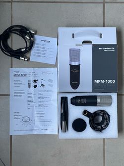 MPM-1000 18mm Condenser Microphone and 2 CLR Male to Female Microphone Cables