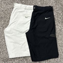 Men’s NIKE GOLF ‘Tiger Woods’ Black / White Golf Shorts - Size 32 