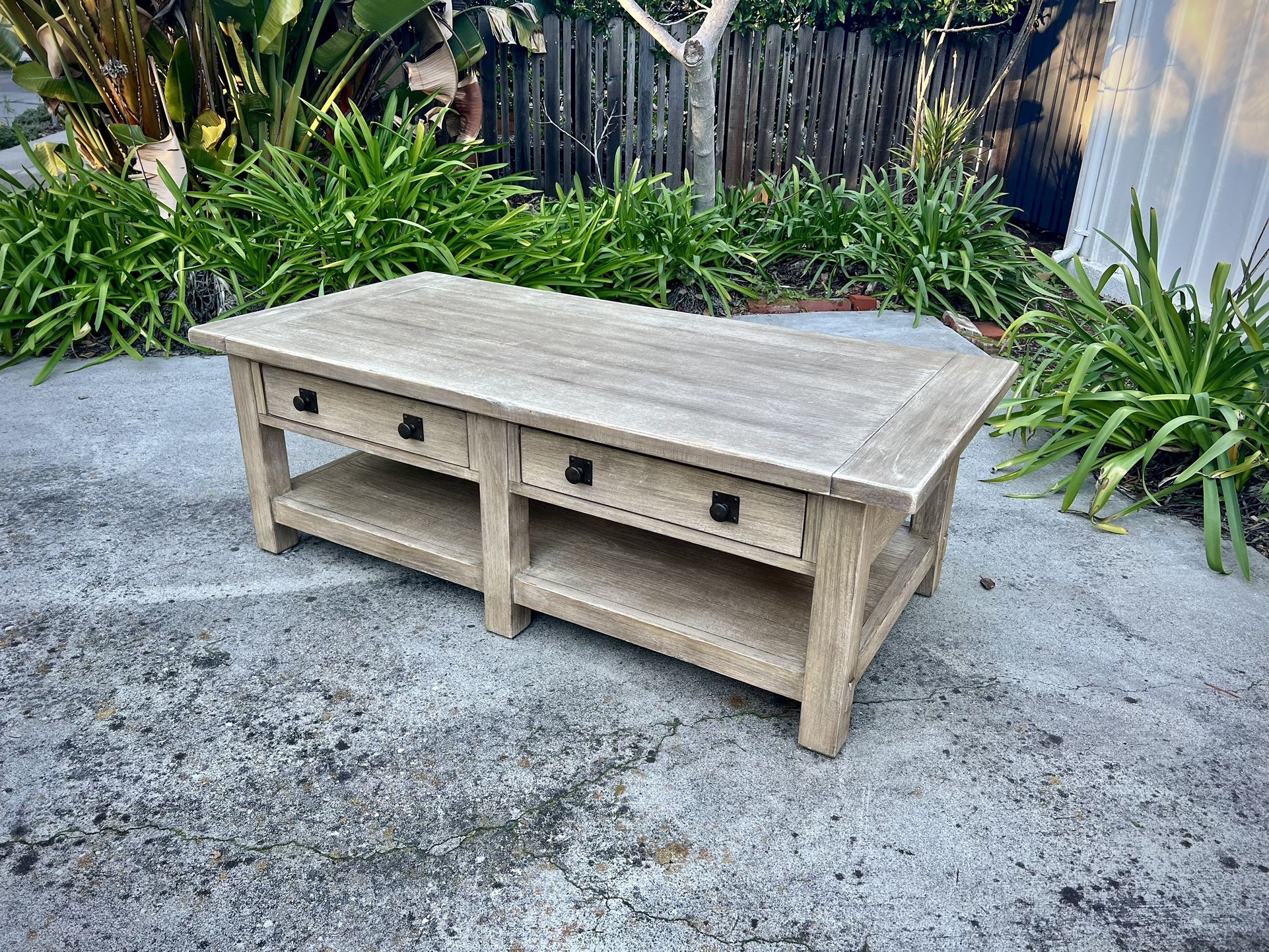 Pottery Barn Benchwright Rectangular Coffee Table Gray Wash for Sale in Palo Alto, CA OfferUp