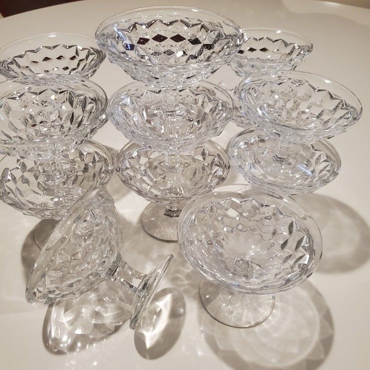 Vintage Glassware Fostoria American 2056 Dessert Cups