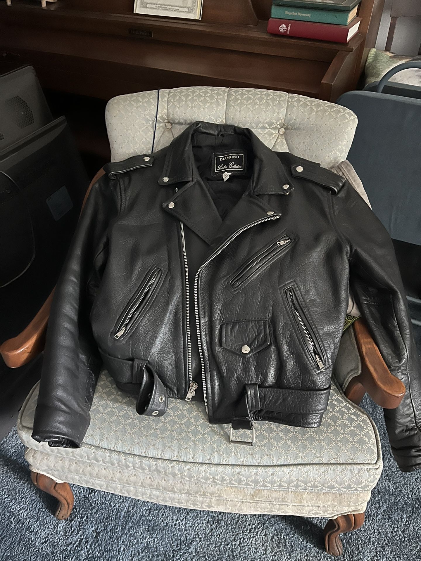 Leather Riding Jacket.