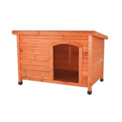 Classic Dog House~NEW~Flat Hinged Roof, Adjustable Legs, Brown~Medium~Trixie-Natura