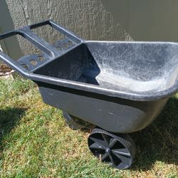Black Plastic Wheelbarrow Wheel Barrow  23" x 26" x 20" Interior